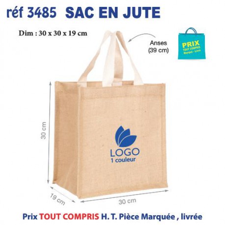 SACS EN JUTE REF 3485 3485 SACS SHOPPING - TOTEBAG  3,99 €