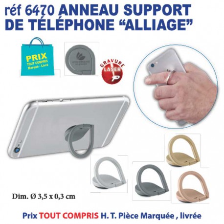 ANNEAU SUPPORT DE TELEPHONE ALLIAGE REF 6470 6470 Supports et accessoires pour téléphone  4,28 €