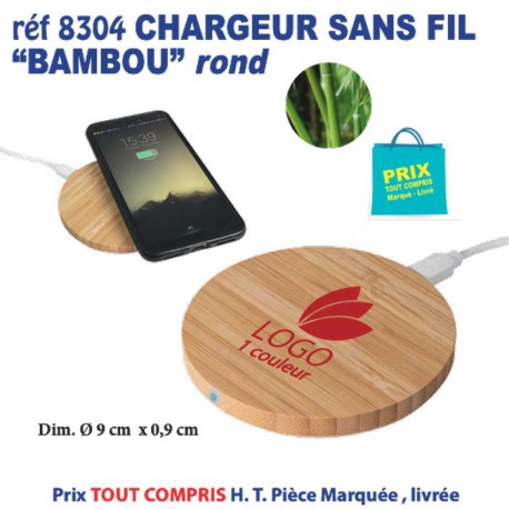 CHARGEUR SANS FIL BAMBOU ROND REF 8304 8304 BATTERIE DE SECOURS - CHARGEUR  5,18 €