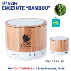 ENCEINTE BLUETOOTH BAMBOU REF 9284 9284 OBJETS CONNECTES  10,37 €