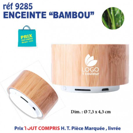 ENCEINTE BLUETOOTH BAMBOU REF 9285 9285 OBJETS CONNECTES  12,70 €