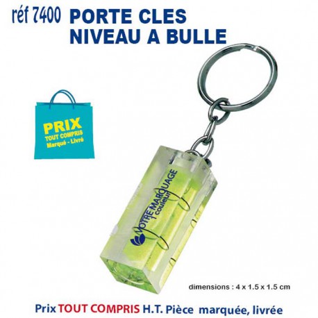 PORTE CLES NIVEAU A BULLES REF 7400 7400 PORTE CLES PLASTIQUE  2,09 €