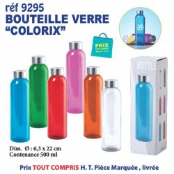 BOUTEILLE VERRE COLORIX REF 9295 9295 GOURDES GOBELETS : OBJETS PUBLICITAIRES  3,37 € 2