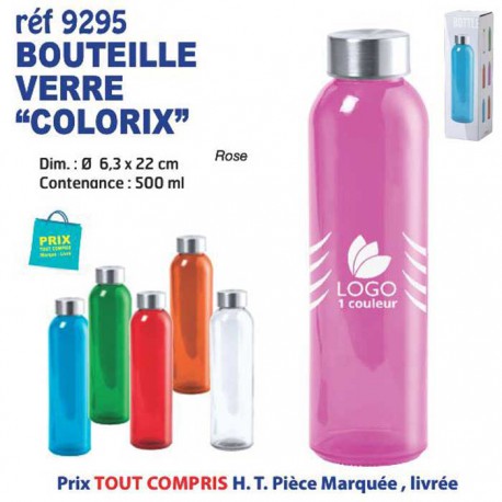 BOUTEILLE VERRE COLORIX REF 9295 9295 GOURDES GOBELETS : OBJETS PUBLICITAIRES  3,37 €