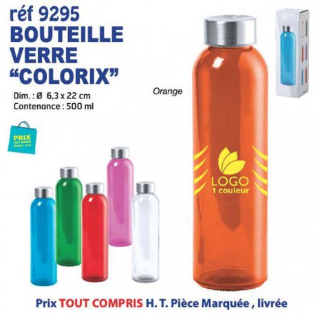 BOUTEILLE VERRE COLORIX REF 9295 9295 GOURDES GOBELETS : OBJETS PUBLICITAIRES  3,37 €