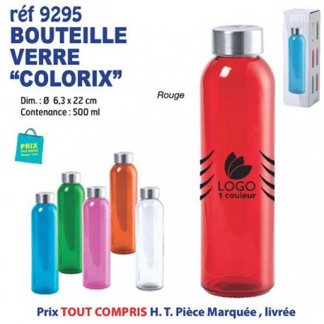 BOUTEILLE VERRE COLORIX REF 9295 9295 GOURDES GOBELETS : OBJETS PUBLICITAIRES  3,37 €