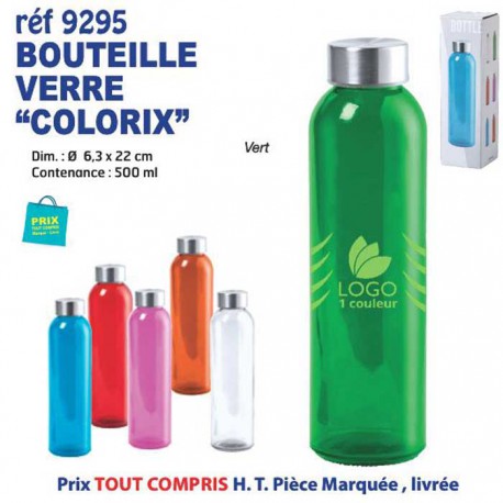 BOUTEILLE VERRE COLORIX REF 9295 9295 GOURDES GOBELETS : OBJETS PUBLICITAIRES  3,37 €