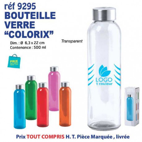 BOUTEILLE VERRE COLORIX REF 9295 9295 GOURDES GOBELETS : OBJETS PUBLICITAIRES  3,37 €