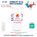 GOBELET REUTILISABLE QUADRI REF 2351 2351 GOURDES GOBELETS : OBJETS PUBLICITAIRES  2,44 €