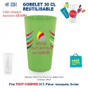 GOBELET REUTILISABLE QUADRI REF 2351 2351 GOURDES GOBELETS : OBJETS PUBLICITAIRES  2,44 €