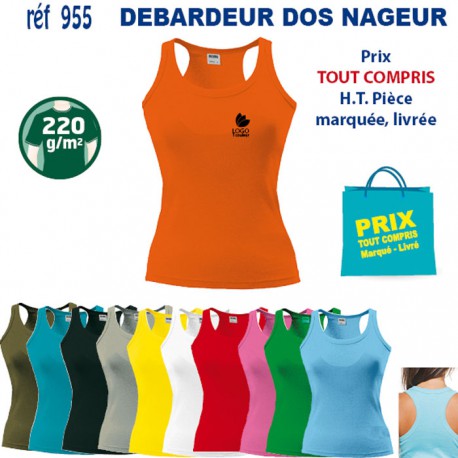 DEBARDEUR DOS NAGEUR REF 955 955 T SHIRTS COULEUR PUBLICITAIRES PERSONNALISES  5,08 €