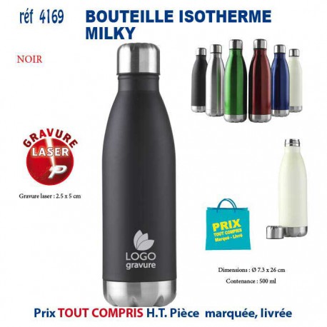 BOUTEILLE ISOTHERME MILKY REF 4169 4169 GOURDES GOBELETS : OBJETS PUBLICITAIRES  9,52 €