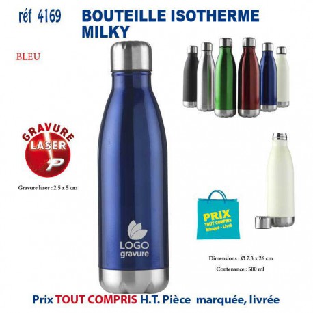 BOUTEILLE ISOTHERME MILKY REF 4169 4169 GOURDES GOBELETS : OBJETS PUBLICITAIRES  9,52 €