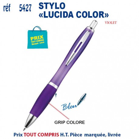 STYLO PUBLICITAIRE LUCIDA COLOR REF 5427 B 5427 B Stylos plastiques  0,70 €