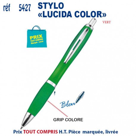 STYLO PUBLICITAIRE LUCIDA COLOR REF 5427 B 5427 B Stylos plastiques  0,70 € STYLO PUBLICITAIRE LUCIDA COLOR REF 5427 B 5427 B Stylos plastiques  0,70 €