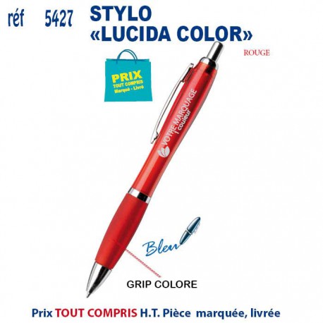 STYLO PUBLICITAIRE LUCIDA COLOR REF 5427 B 5427 B Stylos plastiques  0,70 €