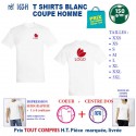 T SHIRT BLANC PUBLICITAIRE COTON HOMME 150 GRS REF 163 H 163 H T SHIRTS BLANCS PUBLICITAIRES PERSONNALISES  5,02 €