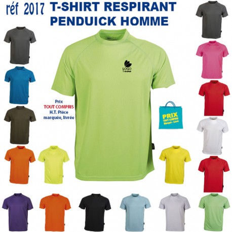 T SHIRT RESPIRANT HOMME REF 2017 2017 T SHIRTS COULEUR PUBLICITAIRES PERSONNALISES  5,20 €