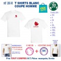 T SHIRT BLANC PUBLICITAIRE COTON HOMME 190 GRS REF 201 H 201 H T SHIRTS BLANCS PUBLICITAIRES PERSONNALISES  5,04 €