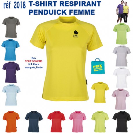 T SHIRT RESPIRANT FEMME REF 2018 2018 T SHIRTS COULEUR PUBLICITAIRES PERSONNALISES  5,20 €