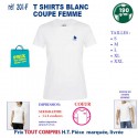 T SHIRT BLANC PUBLICITAIRE COTON FEMME 190 GRS REF 201 F 201 F T SHIRTS BLANCS PUBLICITAIRES PERSONNALISES  5,04 €