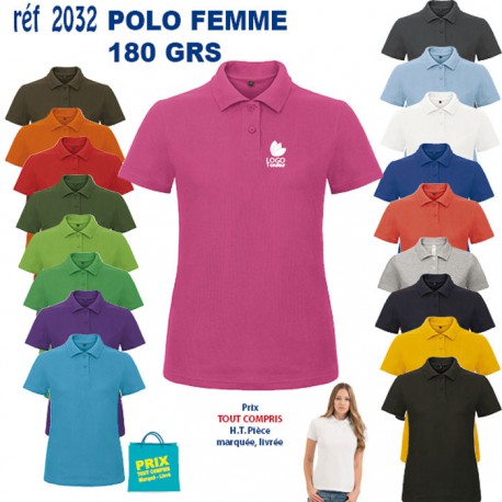 POLO FEMME180 GRS REF 2032 2032 POLOS PUBLICITAIRES PERSONNALISES  5,46 €