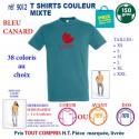 T-SHIRT COULEUR MIXTE BLEU CANARD REF 9012 9012 BLEU CANARD T-SHIRT COTON MIXTE 150 GRS  2,90 €