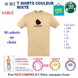 T-SHIRT COULEUR MIXTE SABLE REF 9012 9012 SABLE T-SHIRT COTON MIXTE 150 GRS  2,90 €