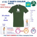 T-SHIRT COULEUR MIXTE VERT BOUTEILLE REF 9012 9012 VERT BOUTEILLE T-SHIRT COTON MIXTE 150 GRS  2,90 €
