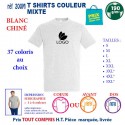 T-SHIRT COULEUR BLANC CHINE MIXTE 190 G REF 200 M 200 M BLANC CHINE T-SHIRT MIXTE COTON 190 GRS  3,05 €