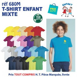 T-SHIRTS COULEUR ENFANT MIXTE SABLE REF 680 M 680 M SABLE T-SHIRT MIXTE ENFANTS COTON 150 GRS  4,16 € 2