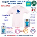 T-SHIRTS COULEUR ENFANT MIXTE ROSE PALE REF 680 M 680 M ROSE PALE T-SHIRT MIXTE ENFANTS COTON 150 GRS  4,16 €