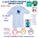 T-SHIRTS COULEUR ENFANT MIXTE BLEU CIEL REF 680 M 680 M BLEU CIEL T-SHIRT MIXTE ENFANTS COTON 150 GRS  4,16 €