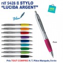 STYLO PUBLICITAIRE LUCIDA ARGENT REF 5428B 5428 B Stylos plastiques  0,70 €