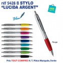 STYLO PUBLICITAIRE LUCIDA ARGENT REF 5428B 5428 B Stylos plastiques  0,70 €