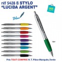 STYLO PUBLICITAIRE LUCIDA ARGENT REF 5428B 5428 B Stylos plastiques  0,70 €