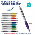 STYLO PUBLICITAIRE LUCIDA ARGENT REF 5428B 5428 B Stylos plastiques  0,70 €