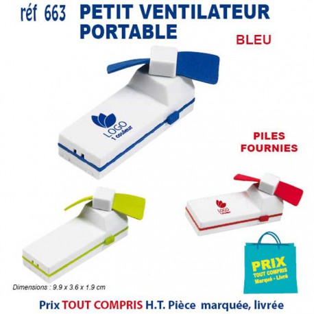 VENTILATEUR PORTABLE REF 663 663 Sélection été  1,62 €