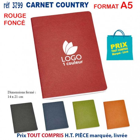 CARNET COUNTRY A5 REF 3799 3799 Carnet personnalisé  2,23 €