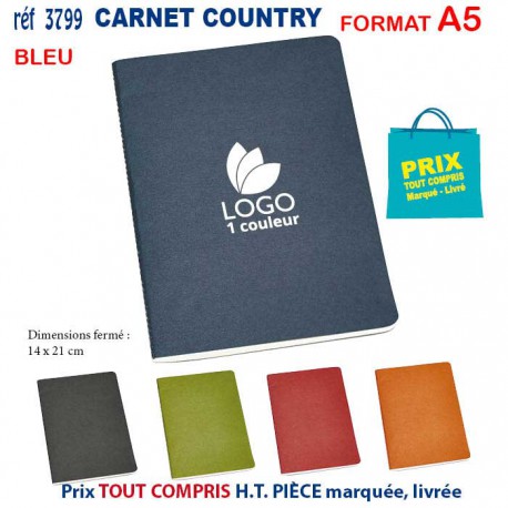 CARNET COUNTRY A5 REF 3799 3799 Carnet personnalisé  2,13 €