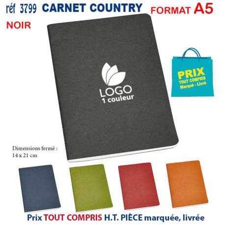 CARNET COUNTRY A5 REF 3799 3799 Carnet personnalisé  2,23 €