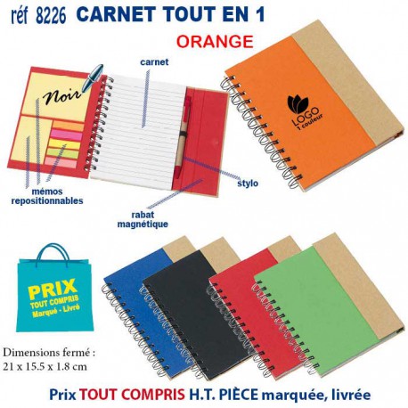 CARNET TOUT EN 1 REF 8226 8226 Carnet personnalisé  4,40 €