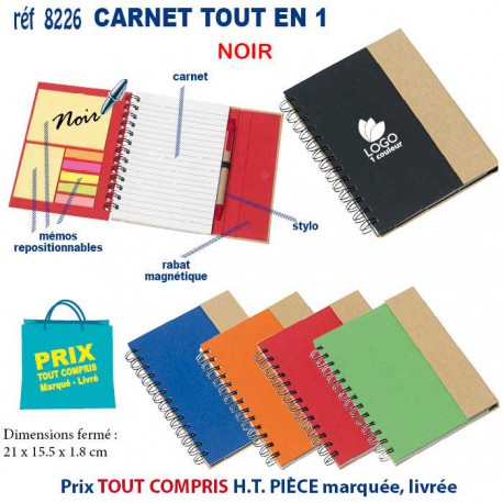 CARNET TOUT EN 1 REF 8226 8226 Carnet personnalisé  4,74 €