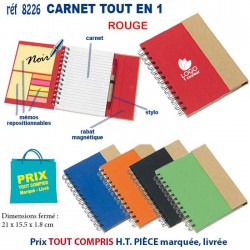 CARNET TOUT EN 1 REF 8226 8226 Carnet personnalisé  4,40 €