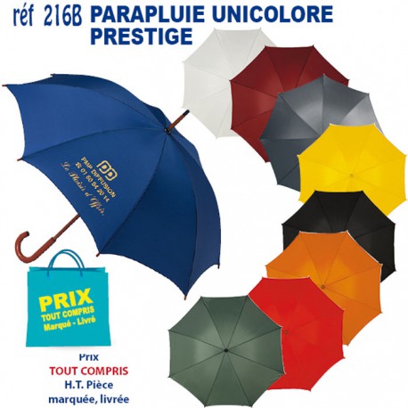 PARAPLUIE UNICOLORE PRESTIGE REF 216E 216E PARAPLUIES MANCHE CANNE  10,42 €