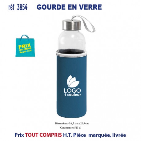 GOURDE EN VERRE PERSONNALISEE REF 3854 3854 GOURDES GOBELETS : OBJETS PUBLICITAIRES  4,83 €