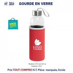 GOURDE EN VERRE PERSONNALISEE REF 3854 3854 GOURDES GOBELETS : OBJETS PUBLICITAIRES  4,83 € 2