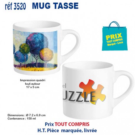 MUG TASSE REF 3520 3520 MUGS GOBELETS PUBLICITAIRES PERSONNALISES  6,22 €