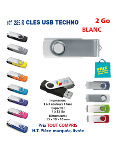 CLES USB REF 285R 2 Go 285R-2Go CLES USB PUBLICITAIRES  3,78 € 2