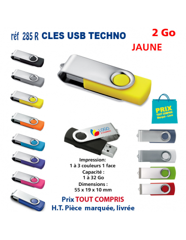 CLES USB REF 285R 2 Go 285R-2Go CLES USB PUBLICITAIRES  3,78 €